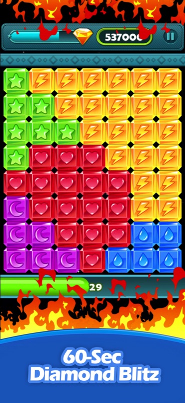 60-second gem blitz mode in Star Blast